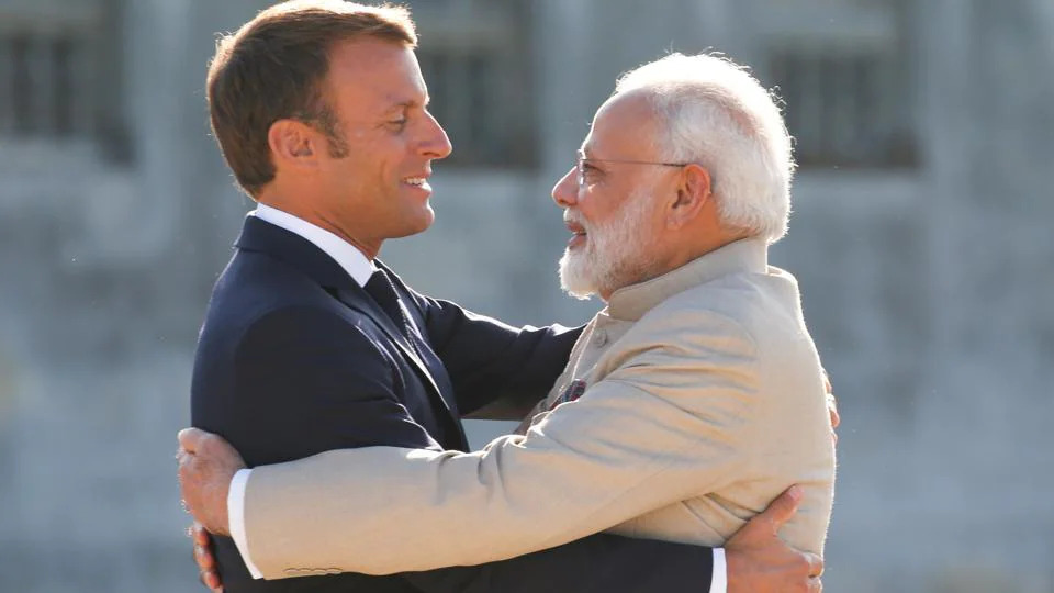 Modi dials Macron