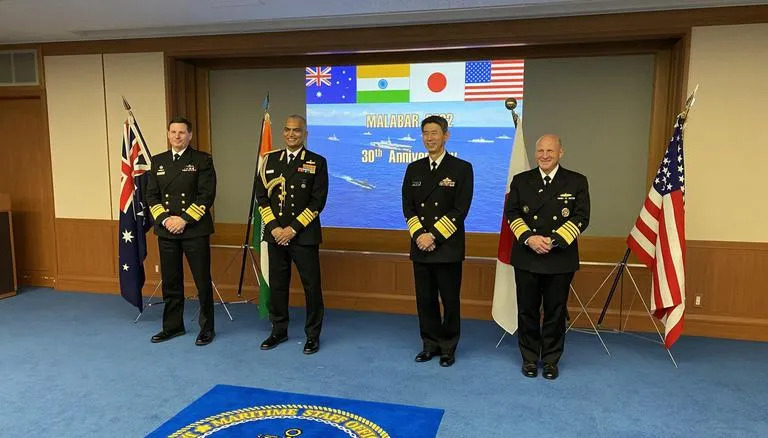 Ahead of MALABAR Exercise – CNS meets navy chiefs from US, Japan & Australia