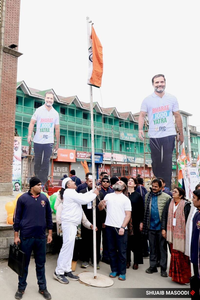 RG’s historic Bharat Jodo Yatra culminates at Lal Chowk in Srinagar