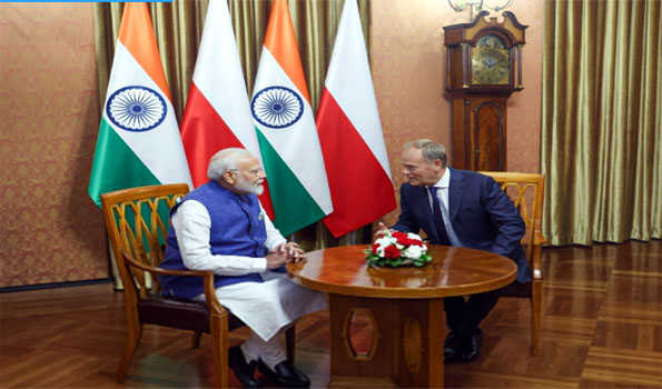 Modi in Warsaw holds talks with Donald Tusk