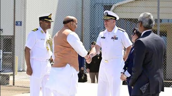 Rajnath Singh inspects top US Naval facility