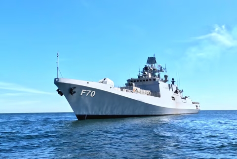 INS Tushil now on its maiden voyage to India