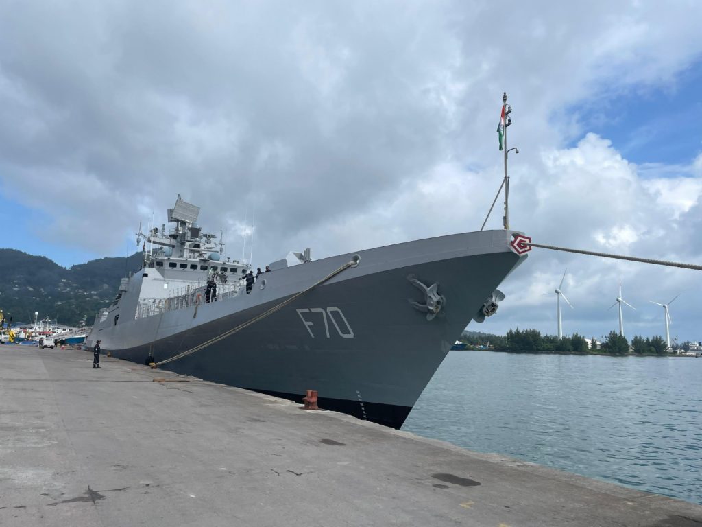 INS Tushil reaches Port Victoria, Seychelles