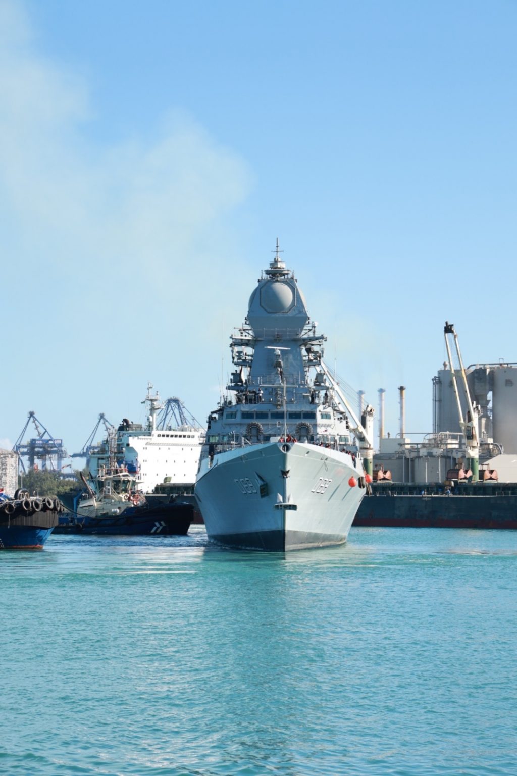 INS Imphal reaches Port Louis